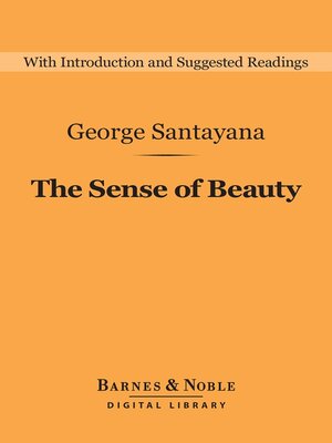 cover image of The Sense of Beauty (Barnes & Noble Digital Library)